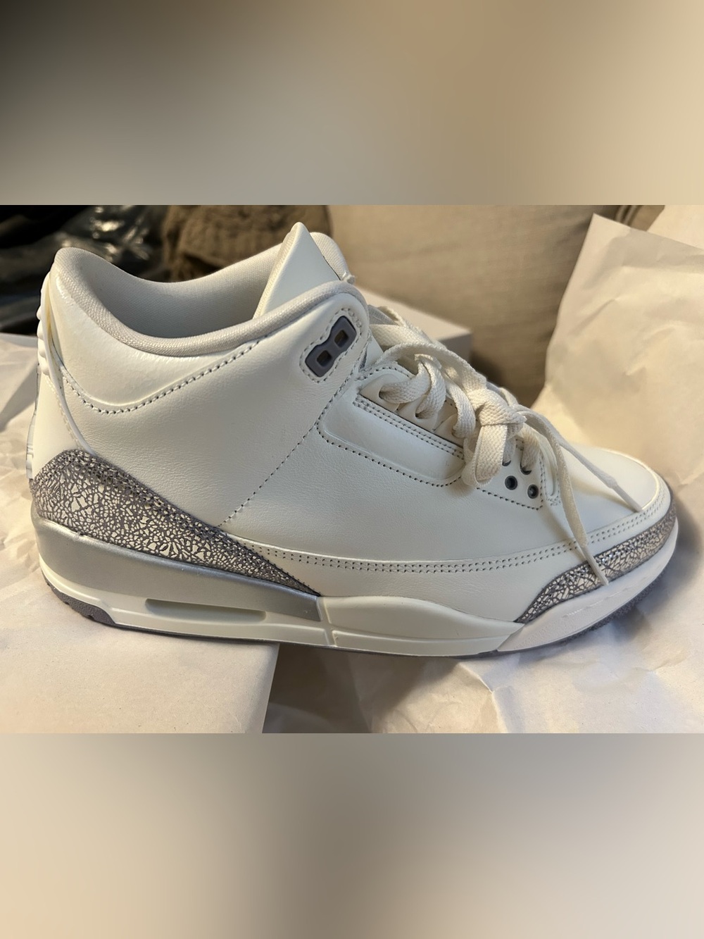Women’s Air Jordan 3 Retro - Sail/Cement Grey - NEW in box!